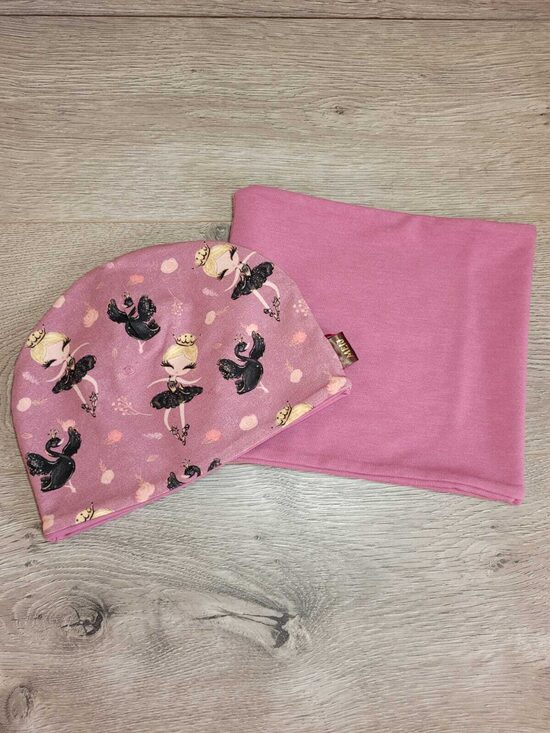 Izm :49/51 BELERĪNA komplekts ar veci rozā oderi