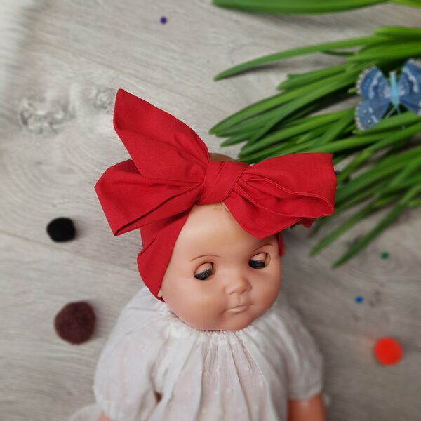 100% Kokvilnas matu lentas - 0-2 gadi - Sarkana