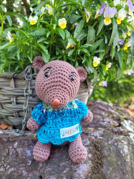 Kurmis ar zilu džemperi  - 17 cm